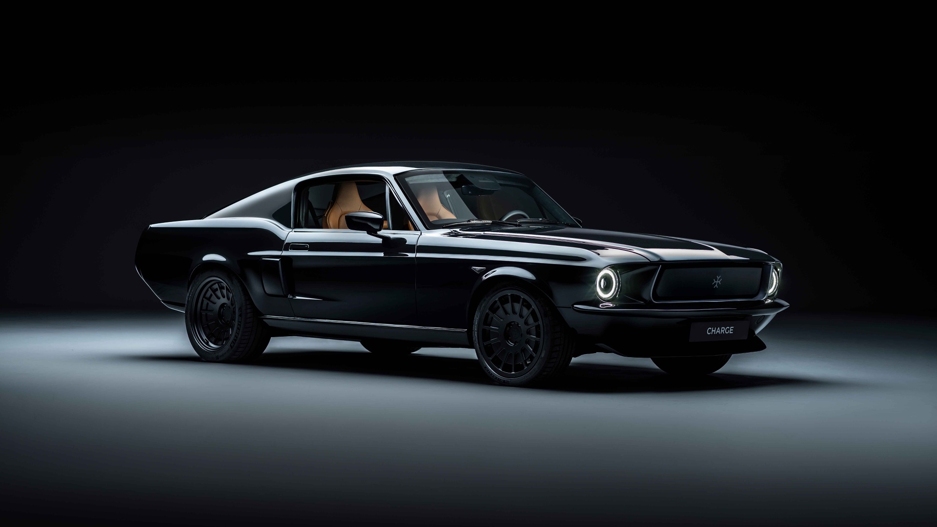 Charge Cars electric Mustang — '67 Fastback, side view